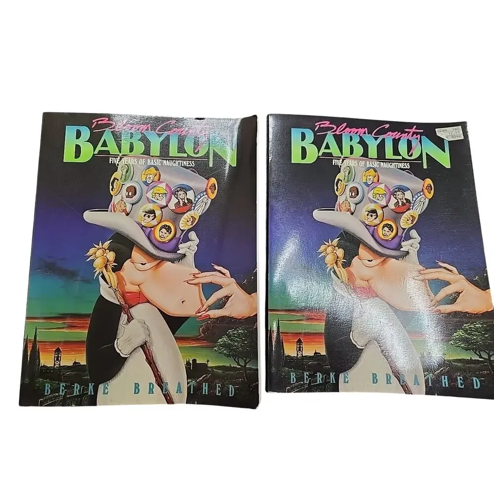Lot of 2 Berkeley Breathed Bloom County Babylon 1st‎ Edition Paperback Books